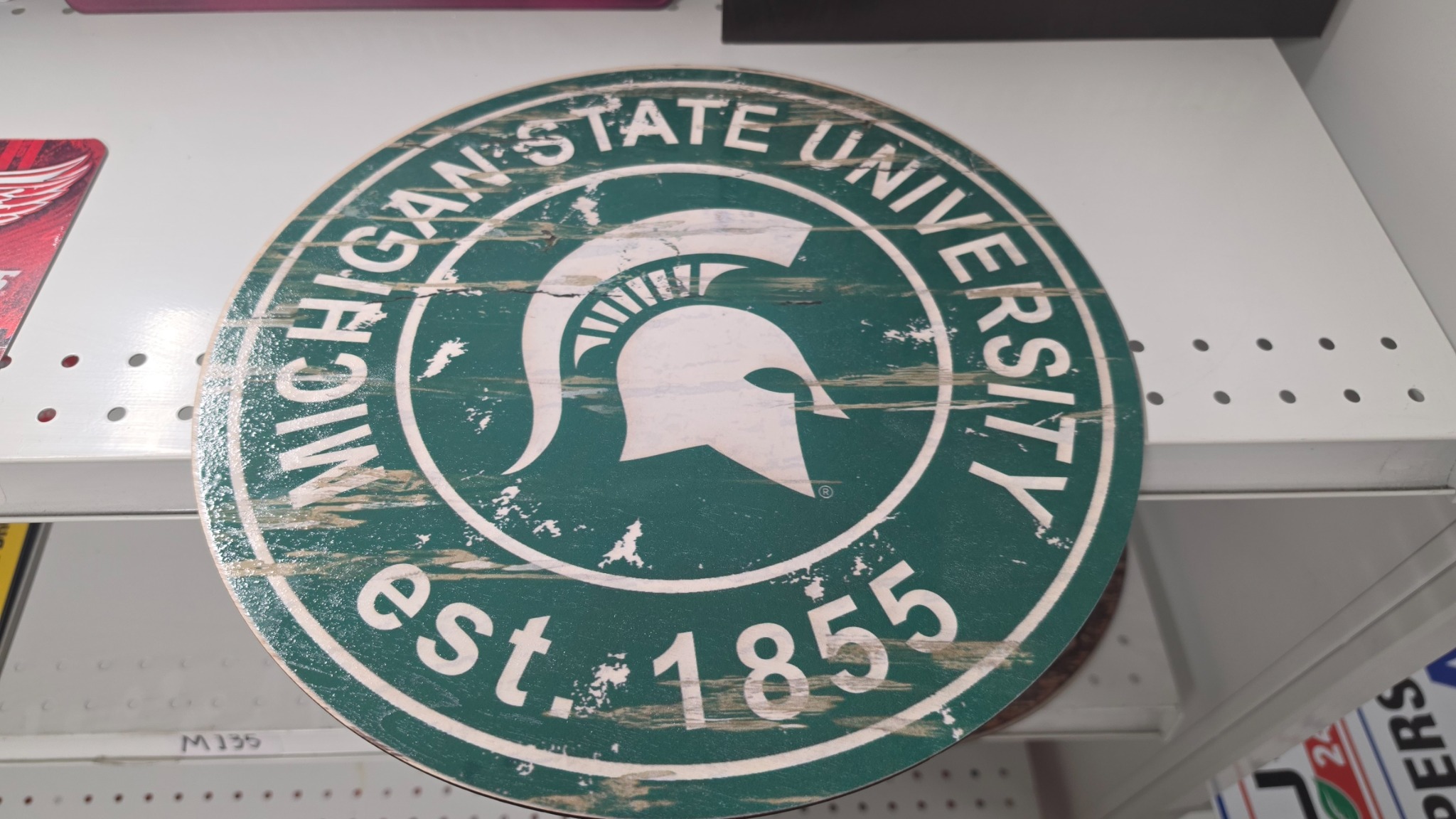 Michigan State University Round Sign